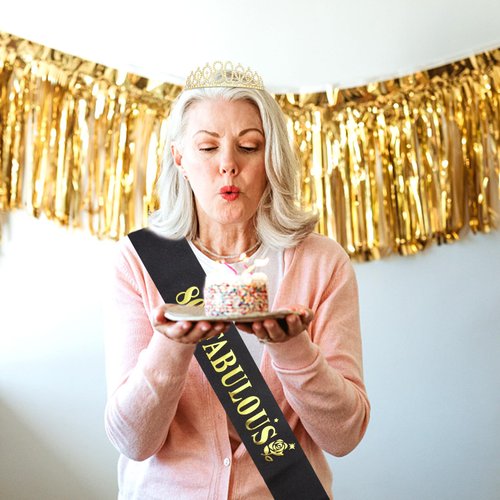 80th Birthday Sash and Tiara for Women, 80th Birthday Decorations for Women, 80 & Fabulous Sash and Tiara Set, Happy 80th Birthday Decorations, 80th Birthday Gifts for Women