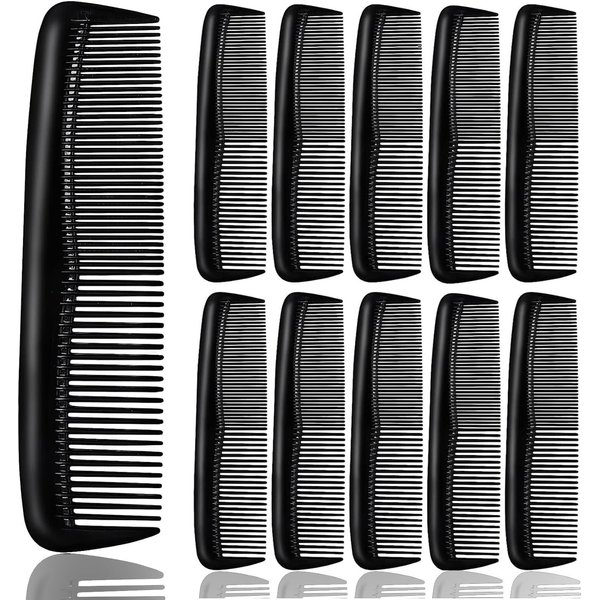 12Pcs Black Comb Pocket Combs For Men - Barber Combs Professional Hair Combs for Women Accessories Men Hair Comb for Thick Hair - Mens Combs For Hair Styling Comb Pack Hair Comb for Men's Hair