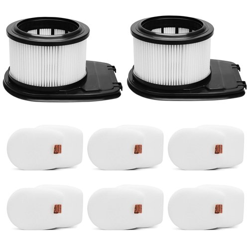 IZ662H Filter for Shark IZ662H IZ640H IZ682H Vertex Pro Lightweight Cordless Stick Vacuum, Part XHFIZ500 & XFFKIZ600, 2 Pack HEPA Filter 6 Pack Foam & Felt Filter Kit
