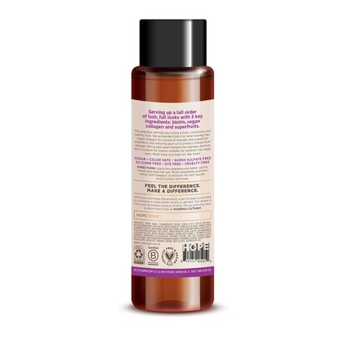 SoapBox Soap Shampoo, Volumizing Shampoo with Biotin and Superfruit Blend, 16oz - Vegan, Color Safe, Sulfate & Silicone Free Hair Cleanser with Elderberry and Plum Oil Healthy, Fuller Looking Hair - Men & Women's Restoring & Volumizing Shampoo