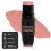 Nudestix Nudies Matte Cream Blush Stick 3-in-1 All Over Face Color - Blush Stick for Cheeks Eyes and Lips - Cream Blush for Cheeks w/Blending Brush (Bare Back)