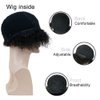 BECUS 8inch Afro Wig for Black men Short Kinky Curly 100% Human Hair Wigs for Black Men Short African American Male Afro Wig (Natural Spiral Black #1B)
