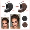 RUSTAMM Hair Bun Invisible False Hair Clip Hair Comb Bump It Up Volume Hair Base Fluffy Hair Pad Hair Extensions Styling Insert Tool for Women Girls Hairstyles Accessories Black Light Brown 2 Pcs