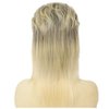 Tseses Blonde Mullet Wigs for Women 80s Shoulder Length Disco Fluffy Synthetic Hair Wig with Dark Roots for Cosplay 70s 90s Costume Wig