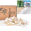 Bamboo Cotton Swabs - 500 Count - Vegan Cotton Swabs, Eco Friendly Double Tips, Plastic Free Ear Sticks, All Natural 100% Biodegradable Organic Cotton buds by Isshah