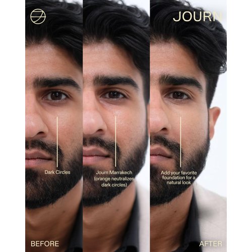 JOURN Marrakech Under Eye Dark Circles Concealer Color Corrector (226 Uses), Orange Color, Scars, Medium to Deep Skin Tones (12 ml)