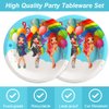 40pck Rainbow High Dolls Party Supplies include 20 plates, 20 napkins for the High Dolls birthday party decoration