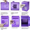 Kelibo Electronic Money Bank for Kids, Elctronic Password Security Piggy Bank Mini ATM Cash Coin Saving Box Smart Voice, Toy Gifts Birthday Gift for Children (Purple)