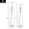 BRIGHTFROM Lotion Pump Bottles, Empty 8 OZ, BPA-Free, PET Refillable Plastic Containers, Clear with White Dispenser for - Soap, Shampoo, Lotions, Liquid Body Soap, Creams and Massage Oil (2 Pack)