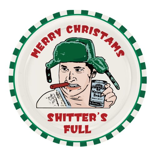 Christmas Vacation Decorations, Funny Christmas Paper Plates, 50 Count Disposable Dinner Plates, Griswold Family Christmas Vacation Party Supplies Merch Gifts, Holiday Dinnerware Table Decor, 9 inch