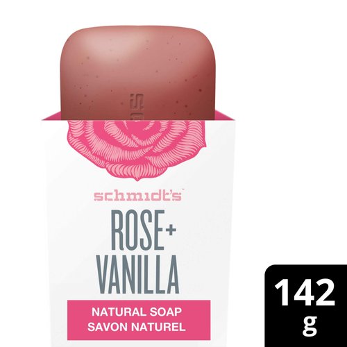 Schmidt's Natural Bar Soap Rose + Vanilla, 5 Oz
