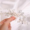 Foyte Pearl Bridal Hair Comb Crystal Bride Wedding Hair Combs Silver Rhinestone Hair Clip Bridesmaid Hair Accessories for Women