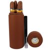 AMANCY Practical Travel 5 Cigar Humidor,Brown Leather Cedar Wood Lined Cigar jar, Portable Cigar Case with Humidifier