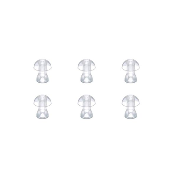 （6pcs/lot） Hearing Aid Ear tips Silicone Earplug Domes for BTE,ITE and Pocket Hearing Aids Ear bud Replacements (Medium φ11mm)