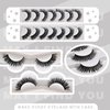 Cat Eye Lashes Short Natural Eyelashes,Fluffy Wispy Lashes 7 Pairs False Lash Wispy Volume Fake Eyelash Faux Mink Strip Lashes Pack for Daily Makeup (Natural N1, 7 Pairs Pack)