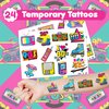 Cherisnowy 48 90s 24PCS 90s Temporary Tattoos Sticker 24PCS Slap Bracelets Perfect for Themed Birthday Party Favors Baby Showers or Classroom Rewards Ideal Decor and Gifts for Girls and Boys