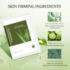 Aloderma Firming Sheet Masks with 89% Organic Aloe Vera 5 pcs - Formulated for Age-Defying Results with Hyaluronic Acid & Arginine, Intense Hydration & Nourishment for Plump, Supple, Rejuvenated Skin