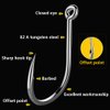 Dyxssm 150pcs/lot Circle Fishing Hooks Extra Strength Octopus Barb Fishing Hook with Offset Ponit (4# (150pcs))