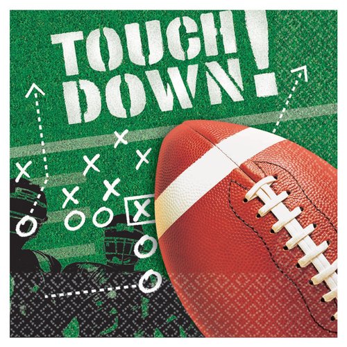Tailgates & Touchdowns Multicolor Luncheon Napkins - 6.5" (Pack Of 125) - Premium Paper Napkins For Game Day Parties