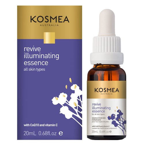 Kosmea Revive Illuminating Essence 20mL Hydrating Face Oil for All Skin Types - Superfine Facial Oil - Vitamin C Oil for Face - Daily Routine Face Care Kit