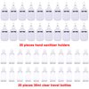 Duufin 40 Pieces Hand Sanitizer Holder Empty Travel Bottle Set Including 20 Pieces Hand Sanitizer Keychain Holders and 20 Pieces Reusable Flip Cap Travel Bottles for Hand Sanitizer, White