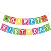 Pre-strung Mexican Happy Birthday Banner, Mexican Theme Party Decor, Cinco de Mayo Happy Birthday Banner, Taco Birthday Party Decorations Banner for Mexican Carnival Fiesta Birthday Party
