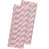 Striped Paper Straws - Valentine Wedding Birthday Party - Light Blush Pink White - 7.75 Inches - Pack of 50- Outside the Box Papers Brand