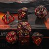 QMAY DND Dice Set -D&D Polyhedral Dice (7 Pcs) for Dungeons and Dragons (Red and Black)