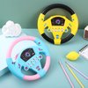 TOYANDONA 2 PCS Baby Steering Wheel Toy - Simulated Driving Controller, Early Education Pretend Driving Steering Wheel with Light Music for Boys Girls 4 5 6 Years Old
