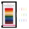 Beauty7 Colored Lash Extensions Rainbow Lashes Easy Fan 12 Colors Lashes Self Fanning Ombre Lash Extensions D+ Curl 0.05mm thickness 15mm Dramatic Eyelashes Extension