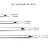 BodyJewelryOnline Curved Piercing Needles Perfect to pierce Ear Nose Belly Nipple Eyebrow Labret (14g (1.6 mm) Pack of 10)