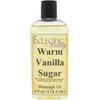 Warm Vanilla Sugar Massage Oil, 4 oz, With Sweet Almond Oil and Jojoba Oil, Preservative Free, Perfect for Aromatherapy and Relaxation