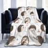 Hedgehog Blanket Cozy Plush Flannel Fleece Cute Animal Throw Blanket for Boys Girls Kids Ultra Soft Lightweight Fuzzy Nursery Blankets Gifts for Bed Couch Sofa 50"x40"