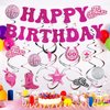 Western Cowgirl Party Hanging Decorations,Disco Cowgirl Birthday Party Decorations Hot Pink Happy Birthday Banner Disco Cowgirl Hanging Swirls Bachelorette Party Decor Supplies