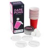 Prezey Dare Pong - Drinking Game for Adults, Bachelorette Party Games, Adult Party Games - Full Beer Pong Set and 50 Coasters with Dares - Perfect for White Elephant Gifts for Adults, Couples Games