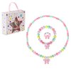 Girls Glitter Butterfly Jewelry Set - Toddler Butterfly Necklace Girls Pretend Plasy Toy Jewelry Box Set with Bead Necklace, Bracelet and Ring - Play Accessories - Ages 3+ Girl Birthday Gifts