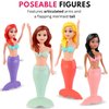 Mermaid Bath Toys for Toddlers Kids Girls - Princess Wind Up Tail Flap Floating Water Bathtub Toys, Swimming Pool Bathing Time Fun (12 Pack)