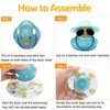 wonuu Rubber Duck Car Decorations Cute Car Accessories Dashboard Car Ornament with Cowboy Hat Swim Ring Colour Necklace and Sunglasses(B_Yellow Straw Clear)