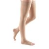 mediven comfort for women, 20-30 mmHg, Thigh High Stockings w/Lace Top-Band, Open Toe, Natural, II-Petite