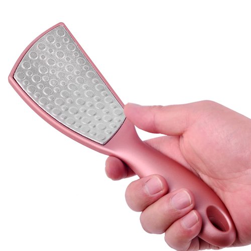 Pink Foot Rasp Foot File and Callus Remover, Best Foot Care Pedicure Metal Surface Tool to Remove Hard Skin, Double Sided Multidirectional Can be Used on Both Wet and Dry Feet (9.5L)
