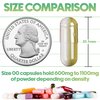 XPRS Nutra Size 00 Empty Vegan Capsules - 1000 Count Clear Veggie Capsules for Most Essential Oils - Empty Vegetable Pills - DIY Oil Filling