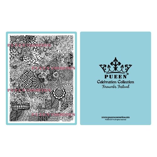 PUEEN Nail Art Stamping Plate Celebration Collection - FIREWORKS FESTIVAL - NEW INVENTION Super Size All You Can Stamp Full Size Stamping Plates Manicure DIY Infinite Images -BH000435