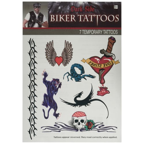 Forum Novelties Biker 2 Temporary Tattoos