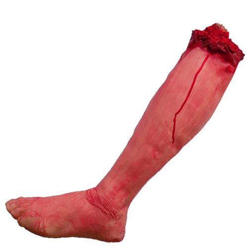 Bezall Halloween Decorations Body Parts, Bloody Realistic Severed Leg Fake Broken Foot, Halloween Party Scary Props, Haunted House Supplies (Broken Leg)