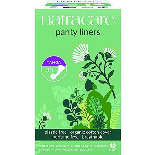 Natracare Organic and Natural Tanga Panty Liners, Thong Style, 30 Count, 3 Boxes (90 Liners Total)
