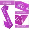 Semato Purple 60th Birthday Tiara and Sash Kit-60th Birthday Gifts for Women