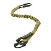 Fusion Tactical Military and Police Helo Lanyard - 2ft Elastic Bungee with Snap Hook Shackle, 23kN - Coyote Brown, 24 inches