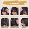 TENDER EPOCH Bangs Hair Clip in Bangs - Fake Curtain Flat French Bangs Clip on Hair Extensions, Natural Thick Bangs Fringe with Temples Hairpieces for Women Daily Wear - Light Brown