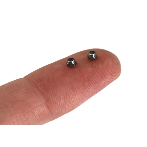 Teak Tuning Professional Fingerboard Lock Nuts, Nylon Insert, Stainless Steel, Silver (Pack of 4)