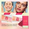 Multi-Use Cream Blush Stick, Blush Cheek Stick Tinted Moisture Stick Solid Moisturizer Stick, Waterproof Blusher and Shadow Lips for Cheek Makeup (coral orange, 1pcs)
